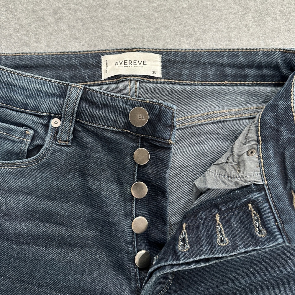Evereve The Ever Straight High Rise Jeans - Picture 2 of 6